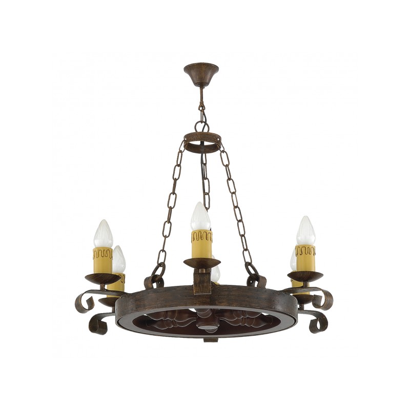 Lámpara Rueda 6 x E27 Fabrilamp